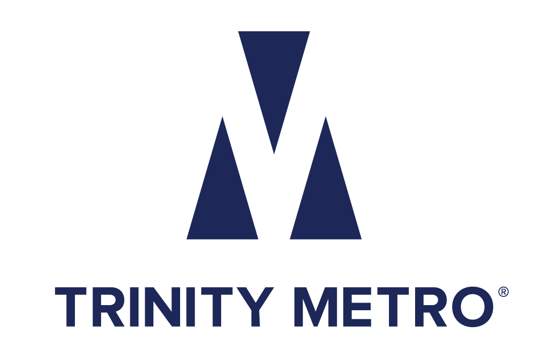 Trinity Metro Logo Vertical Registered CMYK Blue TM Vertical CMYK Blue