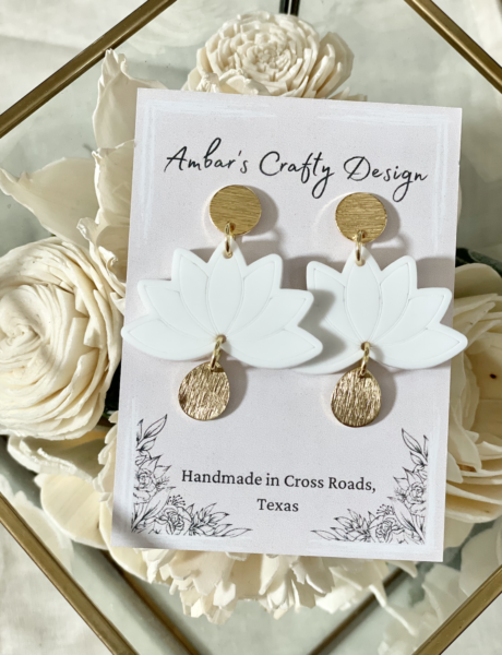 Real Lotus earrings, Pressed water lily earrings, Botanical earrings, Real  flower earrings, Hypoallergenic earrings